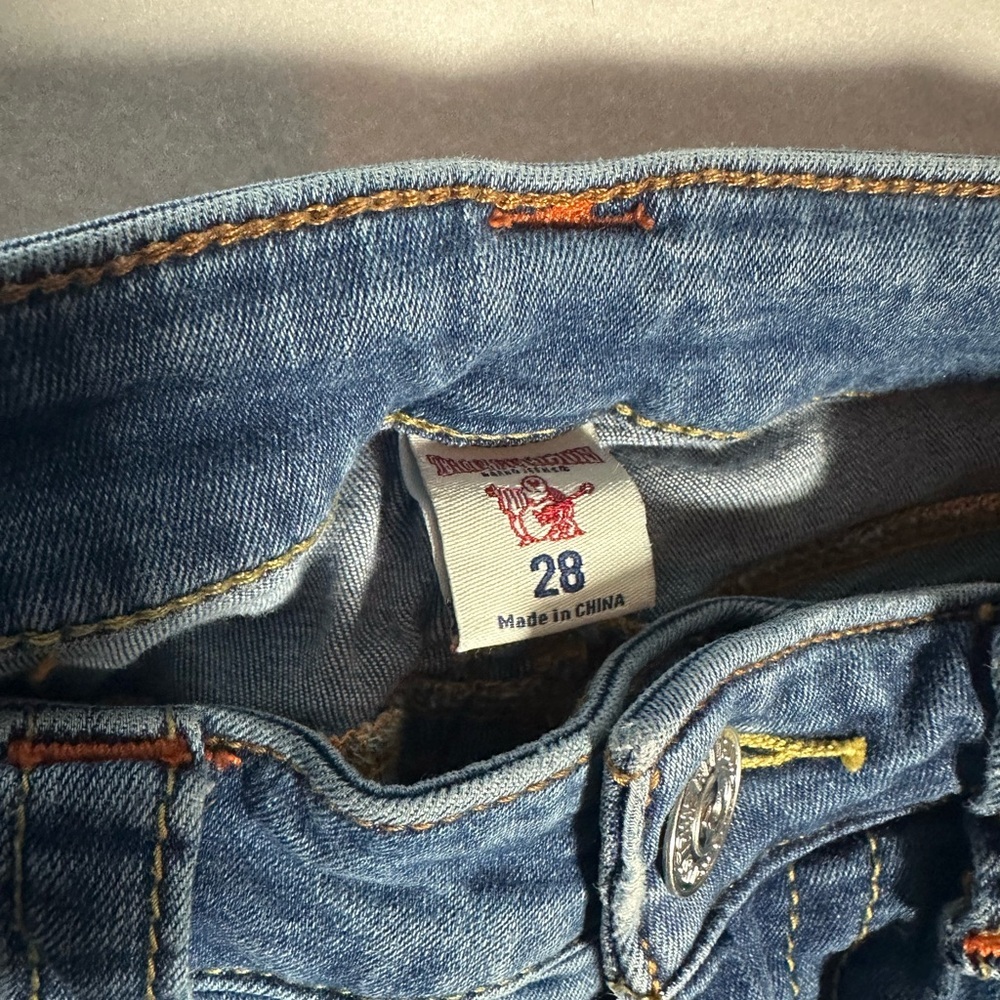 True Religion Women's Size 28 Skinny Jeans Blue Denim Y2K Designer - Picture 6 of 8